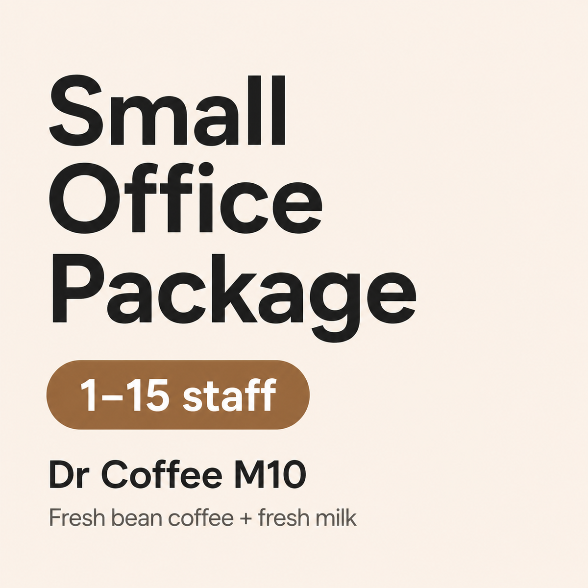 Small team automatic coffee machine package with Dr Coffee F11 Dr Coffee M10 and milk fridge
